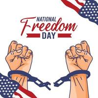 national freedom day vector illustration