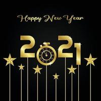 feliz año nuevo 2021 ilustración vectorial vector