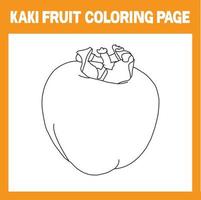 kaki coloring page for kids vector