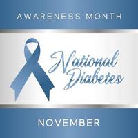 national diabetes awareness month vector illustration