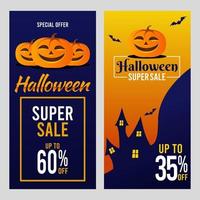 halloween super sale vector illustration