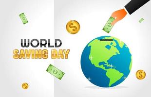 world saving day vector illustration