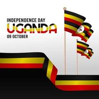 ilustración de vector de día de la independencia de uganda