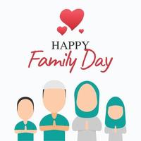 happy family day vector illustration