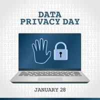 ilustración de vector de día de privacidad de datos