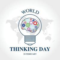 world thinking day vector illustration