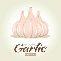 National garlic day vector illustration