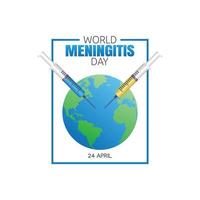 ilustración vectorial del día mundial de la meningitis vector