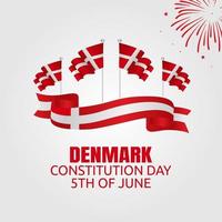 ilustración de vector de día de la constitución de dinamarca