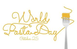 world pasta day vector illustration