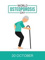 ilustración vectorial del día mundial de la osteoporosis vector