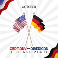 GERMANY - AMERICAN heritage month vector illustration