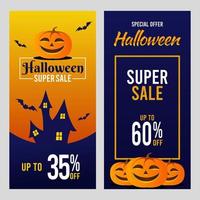 halloween super sale vector illustration