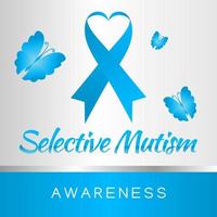 selective mutism awareness vector illustration