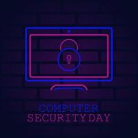 computer security day vector illustration