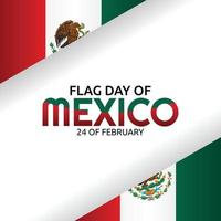 Flag day of mexico vector illustration