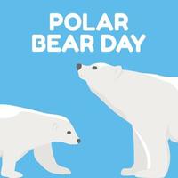 Ilustración de vector de día de oso polar