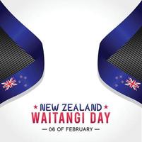 ilustración de vector de día de waitangi de nueva zelanda