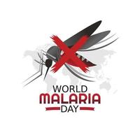 ilustración vectorial del día mundial de la malaria vector