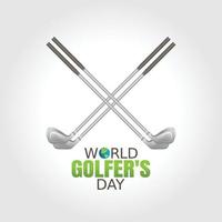ilustración vectorial del día mundial de los golfistas vector