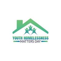 Youth homelessness matters day vector illustration