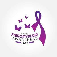 ilustración de vector de día de conciencia de fibromialgia