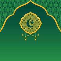 islamic greeting card template vector illustration