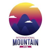 international mountain day vector illustration