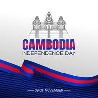 ilustración de vector de día de la independencia de camboya