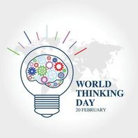 world thinking day vector illustration