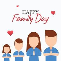 happy family day vector illustration