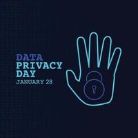 ilustración de vector de día de privacidad de datos