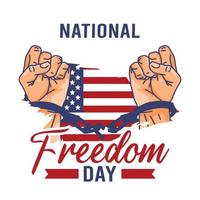 national freedom day vector illustration