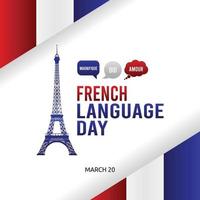 FRENCH LANGUAGE DAY vector illustration