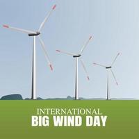 international big wind day vector illustration