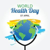 Ilustración de vector de día mundial de la salud