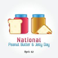 national peanut and jelly day vector illustration