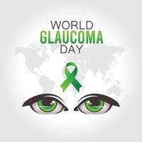 ilustración vectorial del día mundial del glaucoma vector
