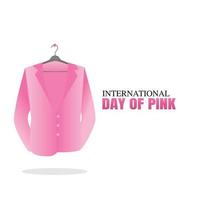 international day of pink vector illustration