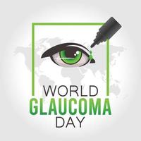 ilustración vectorial del día mundial del glaucoma vector