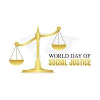 world day of social justice vector illustration