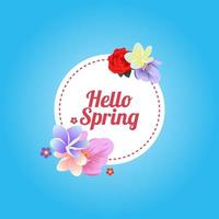 hello spring design concept vector illustration