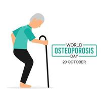 ilustración vectorial del día mundial de la osteoporosis vector