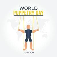 world puppetry day  vector illustration