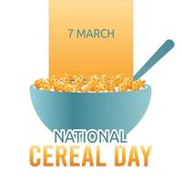 National cereal day vector illustration