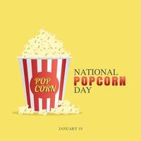 national popcorn day vector illustration