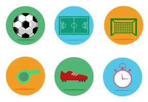 Set of soccer, football vector icons