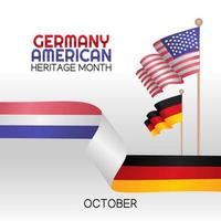 GERMANY - AMERICAN heritage month vector illustration