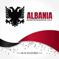 Ilustración de vector de día de la independencia de albania