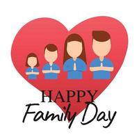 happy family day vector illustration